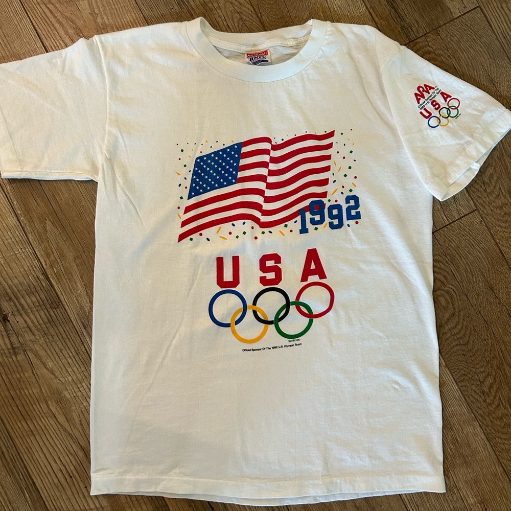 Vintage 1992 Olympics T-shirt  Single stitch Large